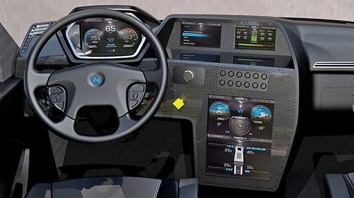 El salpicadero del Nikola muestra todos los parámetros de uso