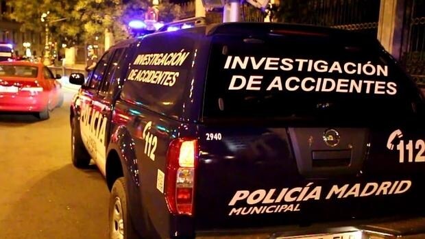Control de alcoholemia realizado en Madrid por agentes de la policia municipal.