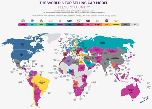 Descubre cuáles son los coches más vendidos del mundo