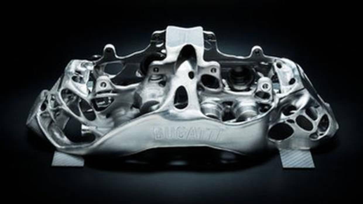 Bugatti fabrica la primera pinza de freno de titanio mediante 3D