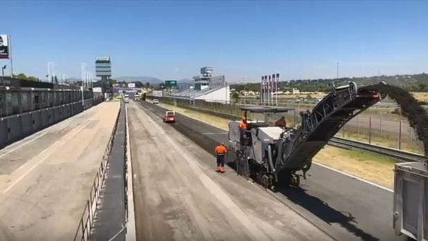 Comienzan los trabajos de reasfaltado del Circuito del Jarama