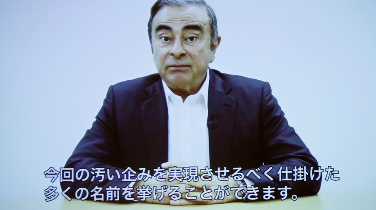 Ghosn, durante una declaración