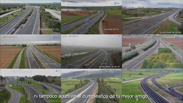 La DGT agradece con imágenes de carreteras desiertas que te quedes en casa esta Semana Santa