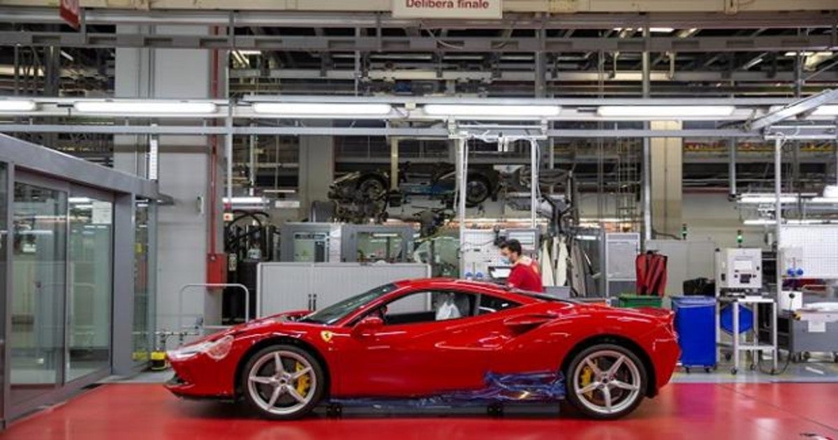 Un F8 Tributo abandona la planta de Maranello