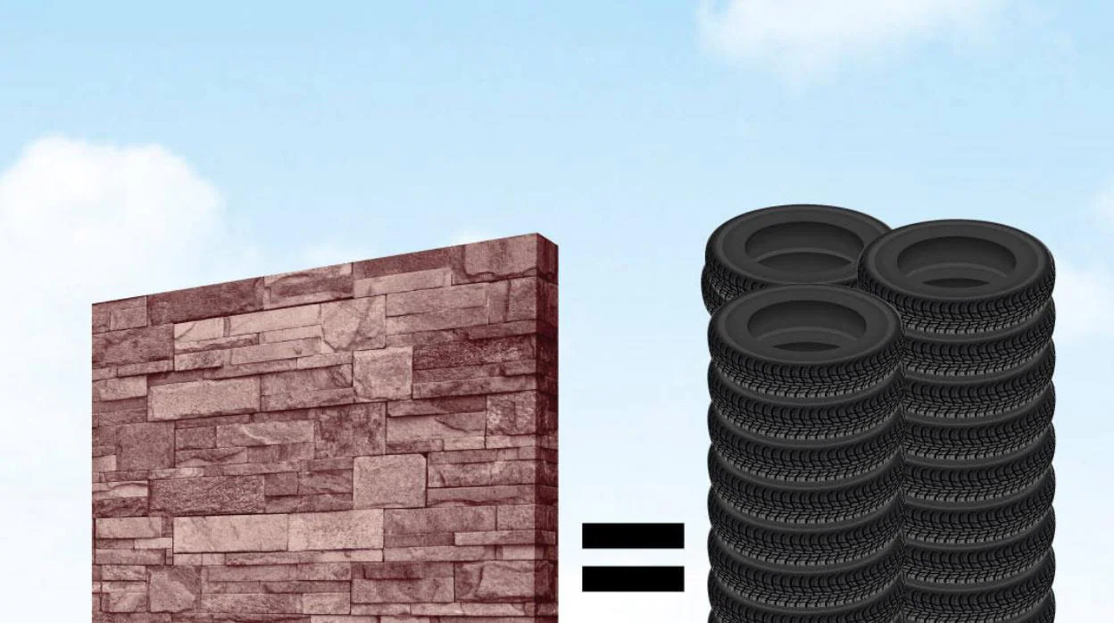 Se pueden fabricar «eco-vallas» con neumáticos usados