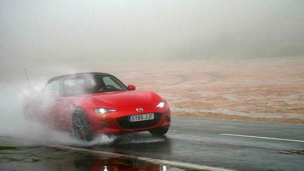 Salpicar a un peatón, entre las sanciones al volante cuando llueve o graniza