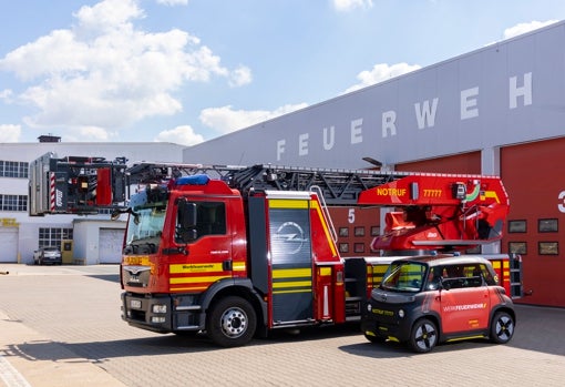 Rocks-e, al servicio de los bomberos de la fábrica en Rüsselsheim de Opel