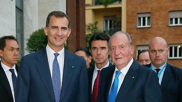 El Rey Felipe VI y Don Juan Carlos, esta tarde en Roma
