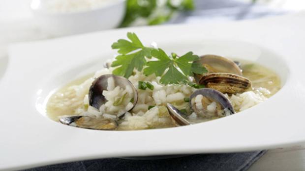 Arroz caldoso con almejas