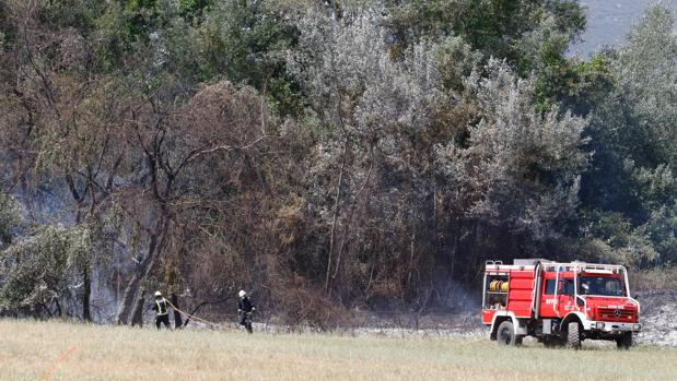 Los bomberos de Córdoba y el Infoca dan por controlado un incendio en Villarrubia