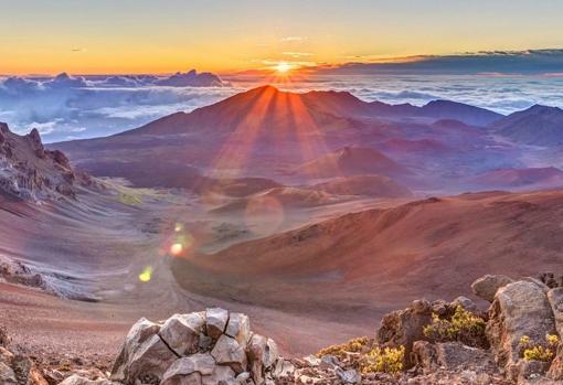 Amanecer en el Parque Nacional de Haleakala (Maui, Hawái)