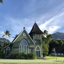 Iglesia de Hanalei, en la isla de Kauai (Hawái)