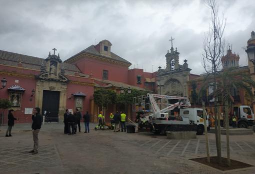 La Plaza de San Lorenzo en obras