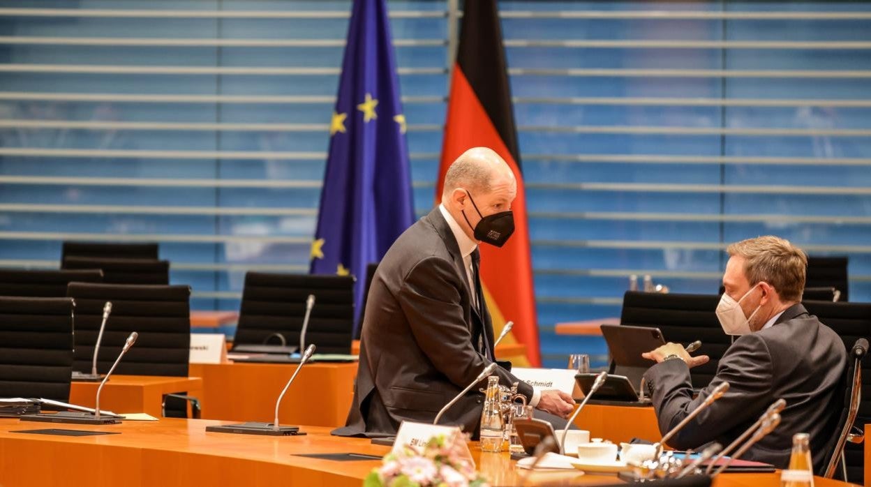 El canciller Scholz y el ministro de Finanzas alemán, Christian Lindner