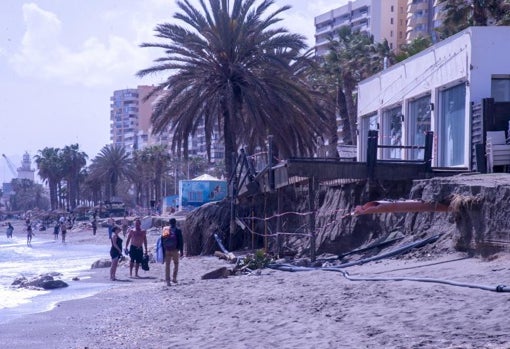 Muchos negocios de Málaga se han visto afectados por el temporal