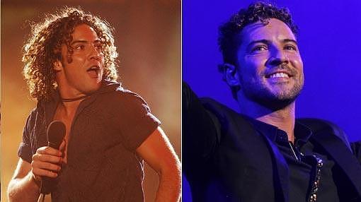 David Bisbal, en su paso por «OT»; a la derecha, en la actualidad