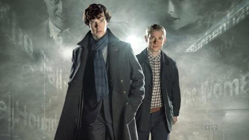 Benedict Cumbebatch y Martin Freeman en Sherlock