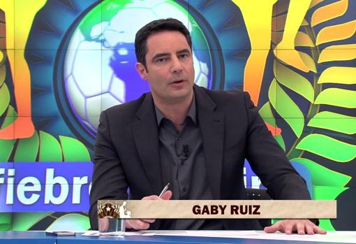 Gaby Ruiz, durante la emisión de un programa de 'Fiebre Maldini'.