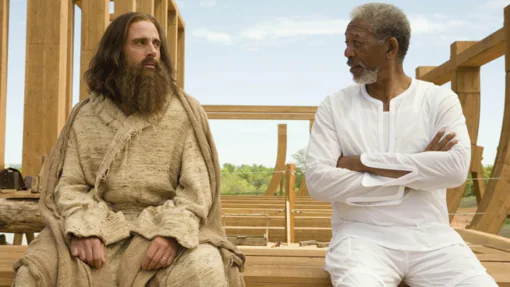 Steve Carell y Morgan Freeman en 'Sigo como Dios'.