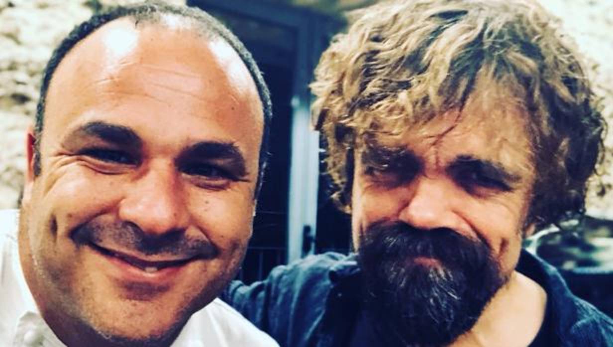 Ángel León y el actor Peter Dinklage (Tyrion Lannister) en Aponiente.