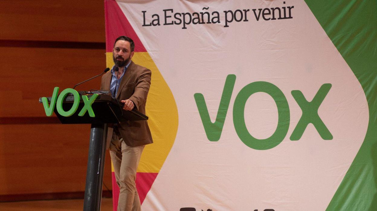 Santiago Abascal, en un acto en Cádiz.