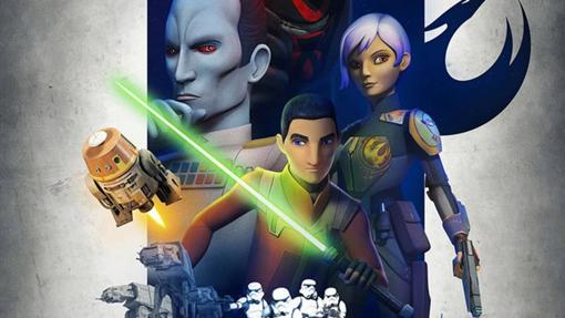 Cartel promocional de la tercera temporada de Star Wars Rebels