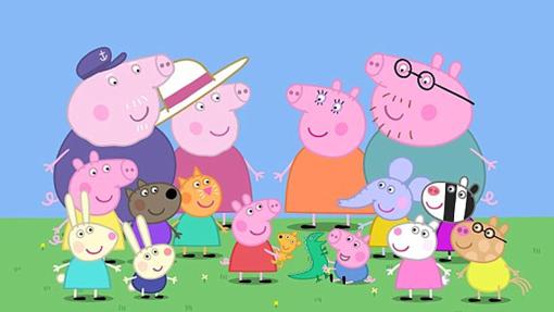 Peppa Pig con sus amigos del cole y su familia