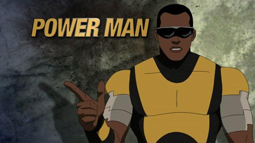 Luke Cage usa el apodo de Power Man en la serie animada de Ultimate Spider-Man