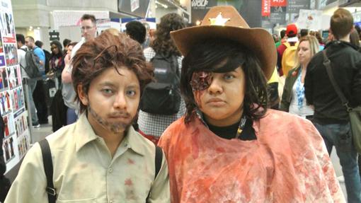 Versiones mexicanas de Rick y Carl Grimes