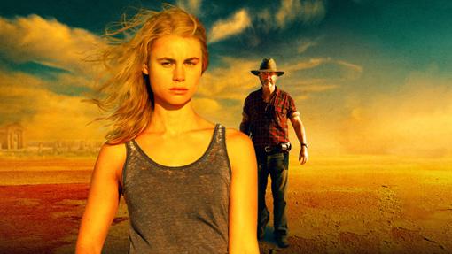 Los protagonistas de Wolf Creek, el villano y la joven que busca venganza