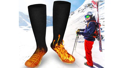 Calcetines calefactables, calcetines calefactables de 4500 mAh, calcetines  de esquí, calentadores de pies eléctricos, calcetines calefactables, calor  al aire libre