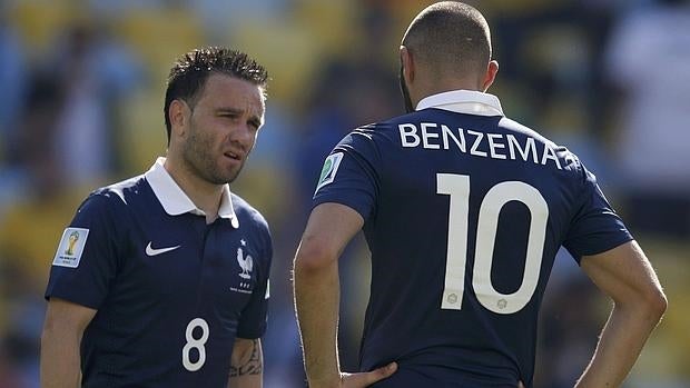 Valbuena y Benzema