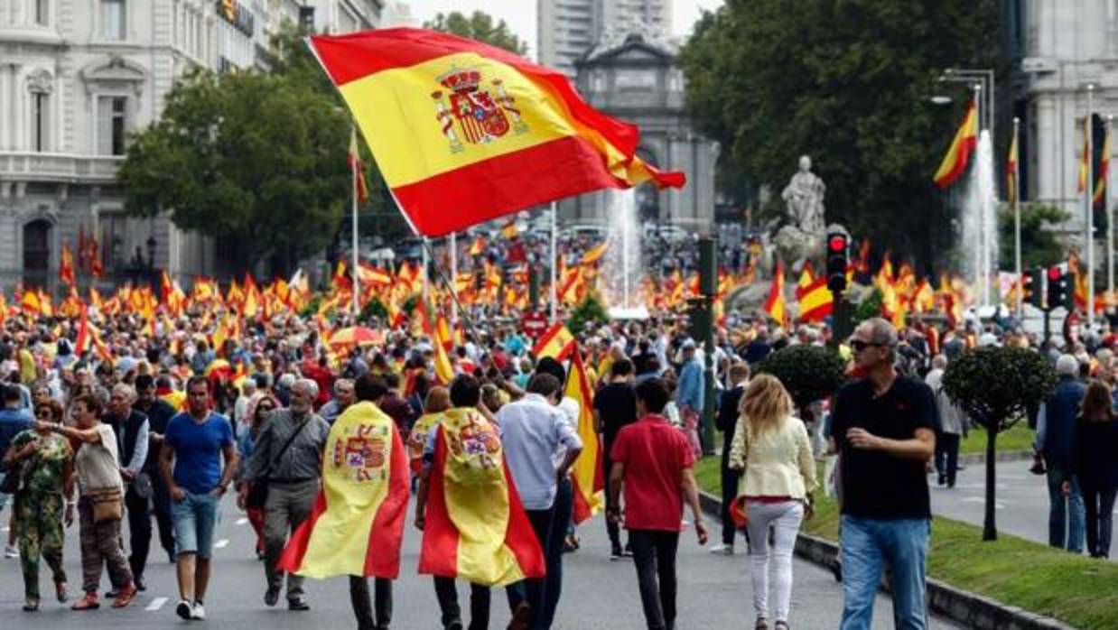 Imagen de la manifestación del 30 de septiembre en Madrid por la unidad de España