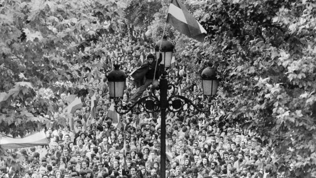 Manifestación reivindicativa por la autonomía de Andalucía el 4 de diciembre de 1977