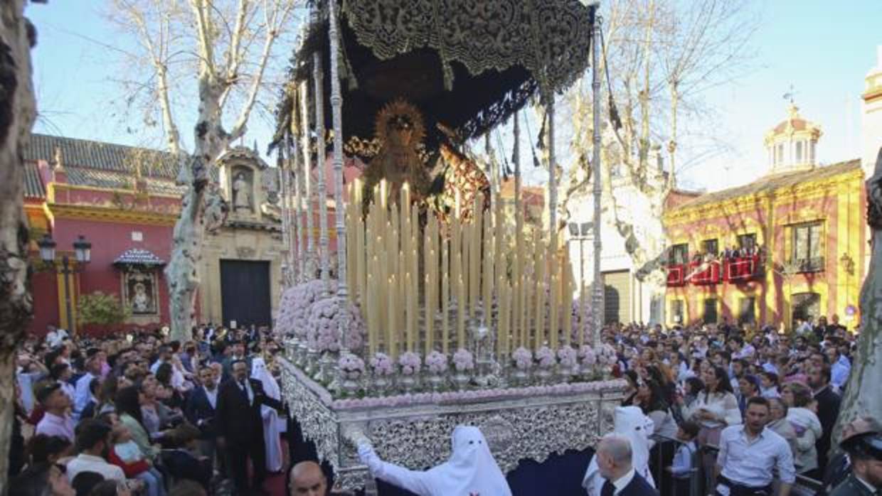 La Virgen del Dulce Nombre en su salida procesional del pasado Martes Santo