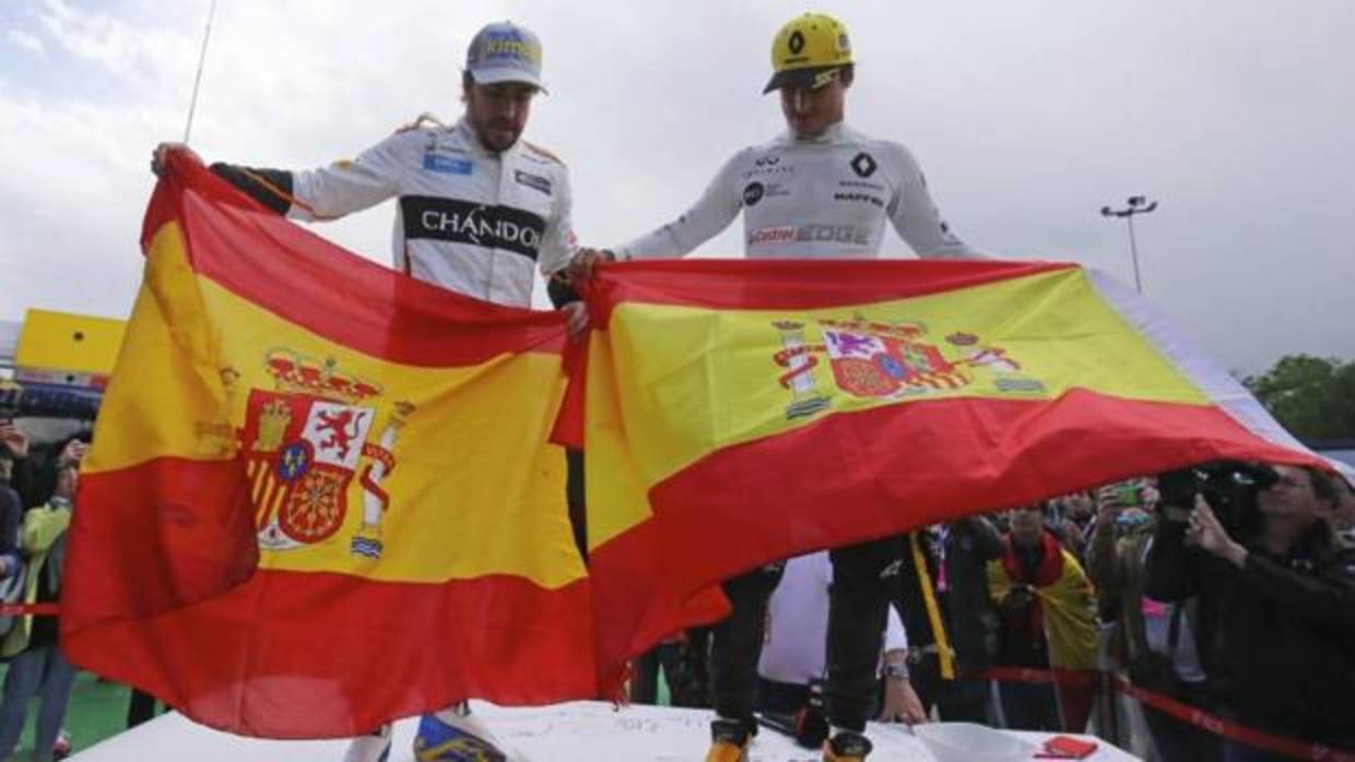 La bandera de Fernando Alonso