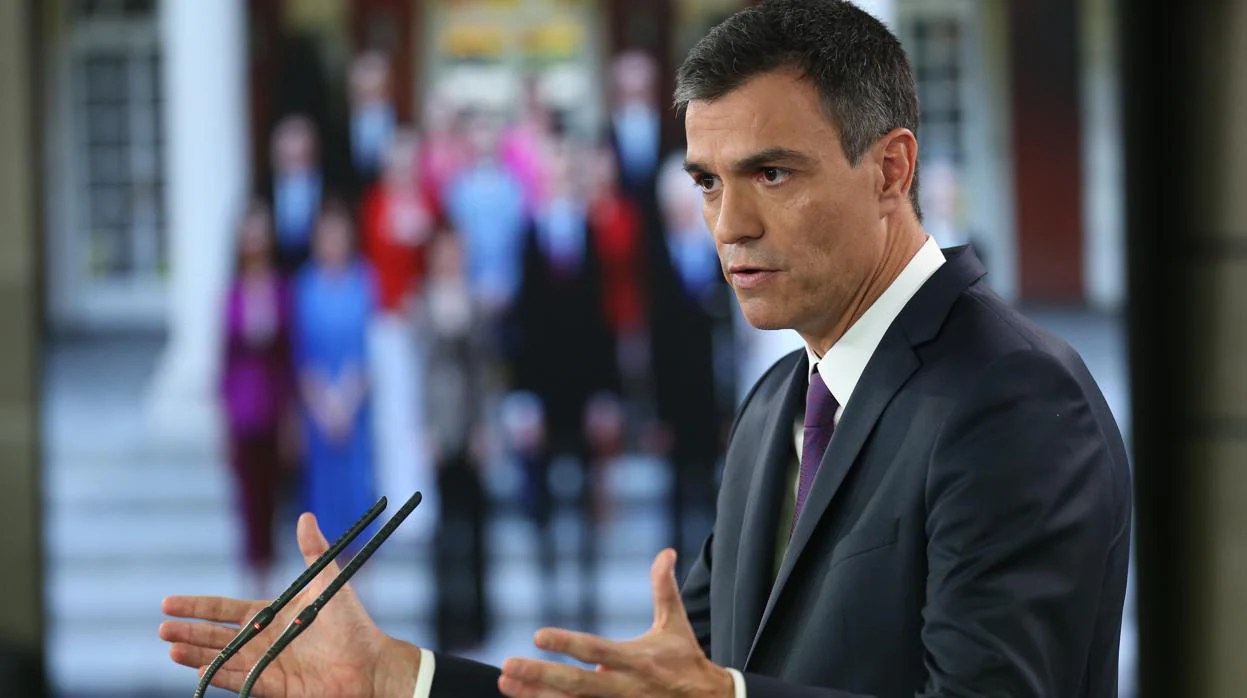 El presidente Pedro Sánchez hace balance de la nueva legistatura en La Moncloa