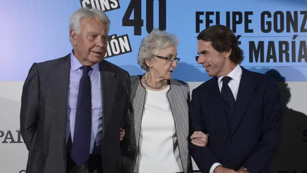 Encuentro entre Felipe González y Aznar en los 40 años de la Constitución
