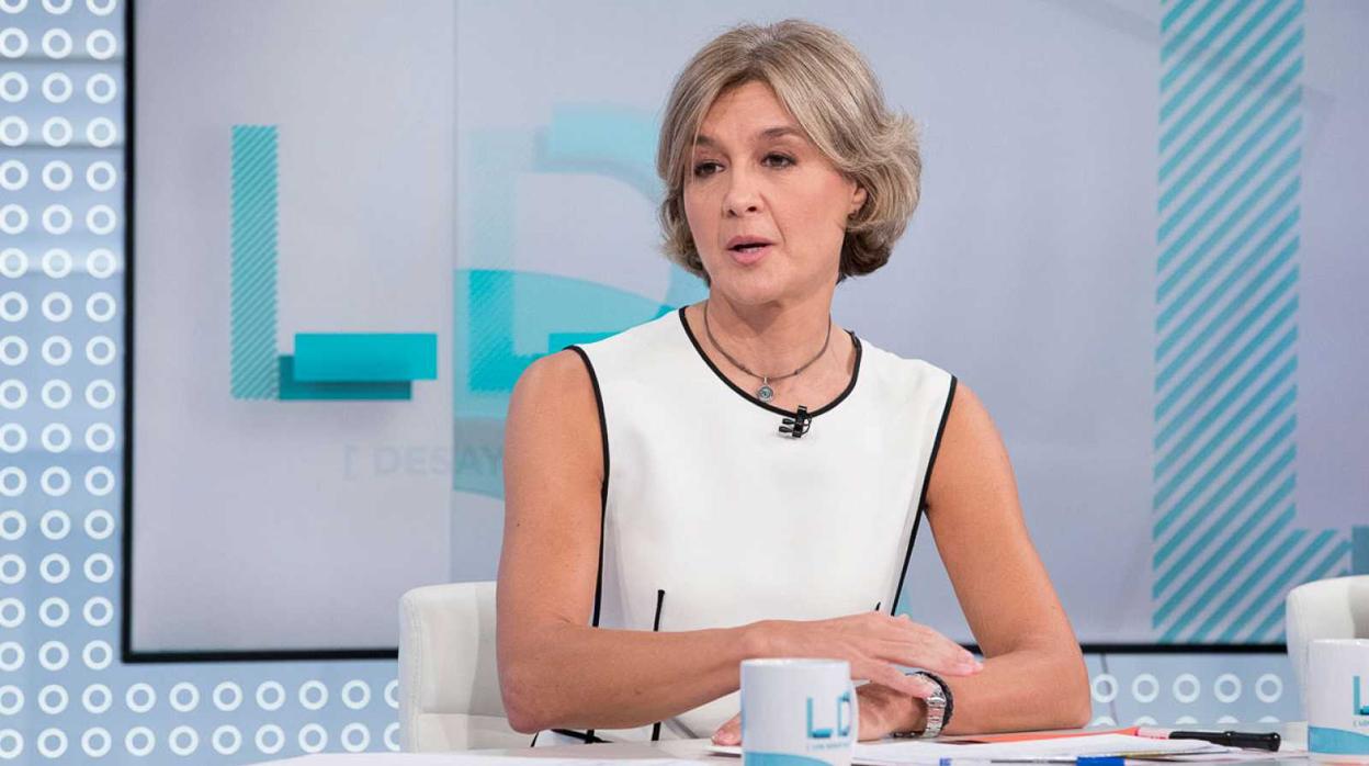 Isabel García Tejerina, durante su participación en los desayunos de TVE