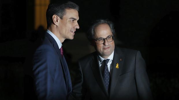 Pedro Sánchez y Quim Torra