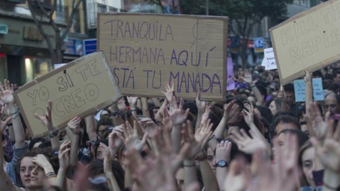 Manifestación contra la sentencia de La Manada en 2018