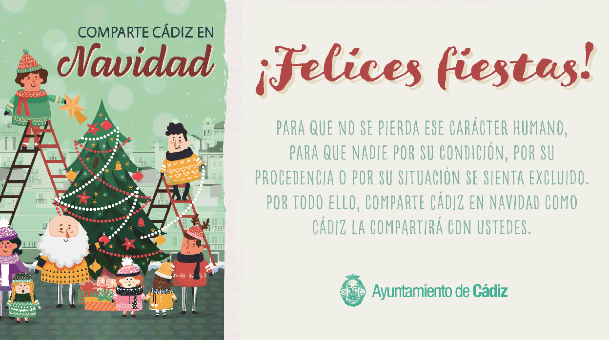Felicitación navideña del Ayuntamiento de Cádiz.