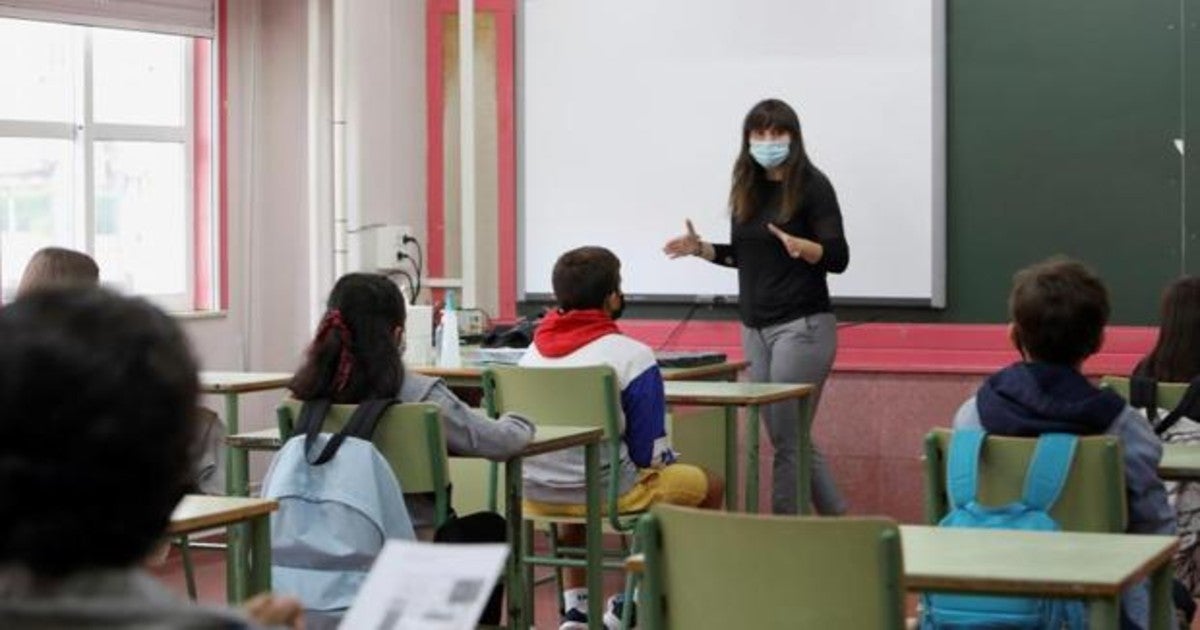 Un aula escolar en tiempos de pandemia.