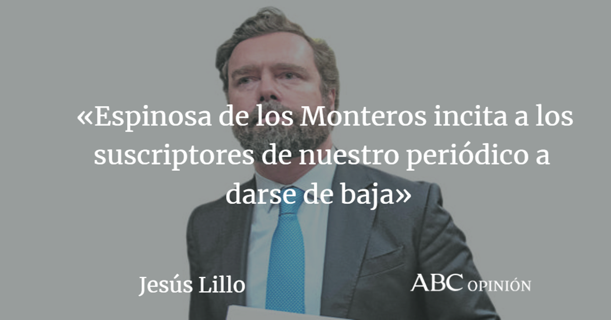 Jesús Lillo: El número dos de Vox quiere que ABC escriba al dictado