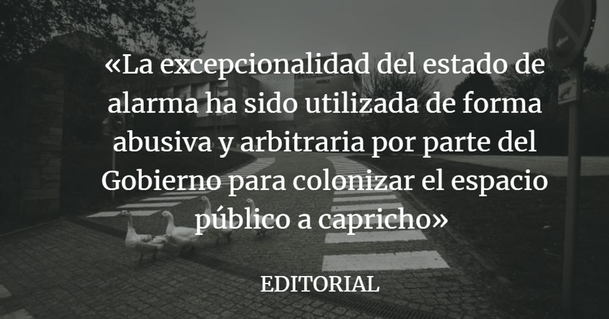 Editorial ABC: Estado de alarma y libertad