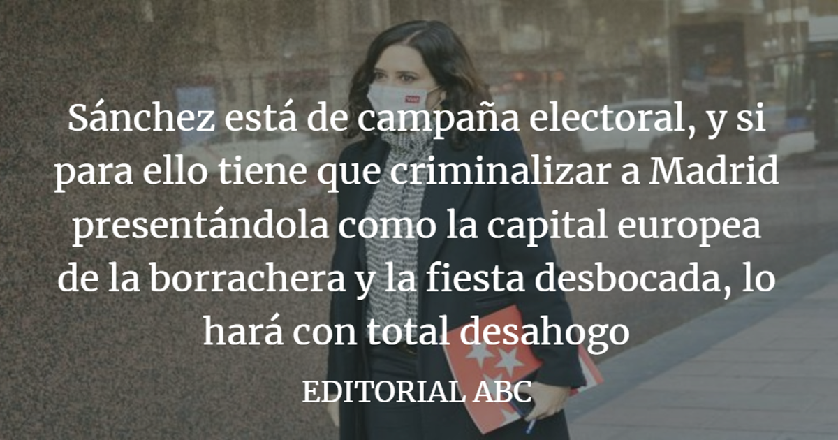 Editorial ABC: Culpar a Madrid de todo mal