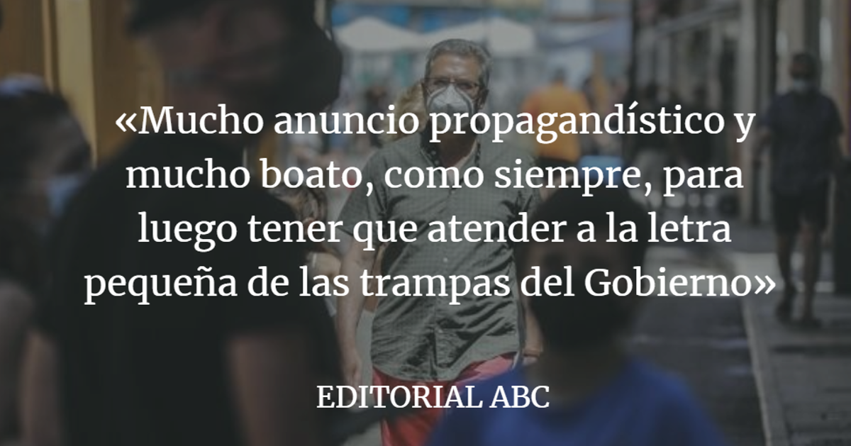 Editorial ABC: Las mascarillas y la luz para tapar el abuso del indulto