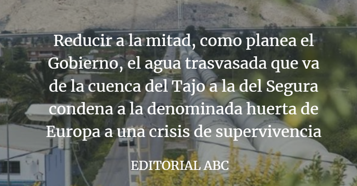 Editorial ABC: Un plan hidrológico como muestra de concordia