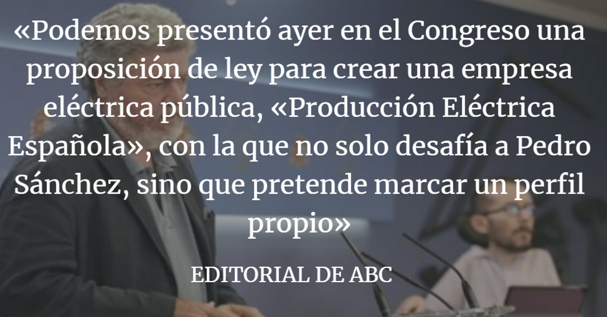 Editorial ABC: Podemos vuelve a amenazar la coalición de Gobierno