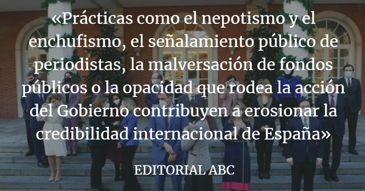 Editorial ABC: Menos transparencia, más propaganda